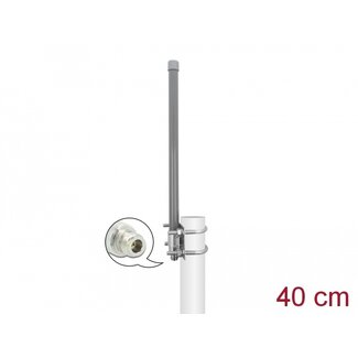 DeLOCK Delock 433 MHz Antenna N jack 2 dBi 40 cm omnidirectional fixed outdoor grey