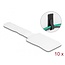 Delock Mini Hook-and-Loop Cable Holder L 90 mm x W 24 mm self-adhesive 10 pieces white