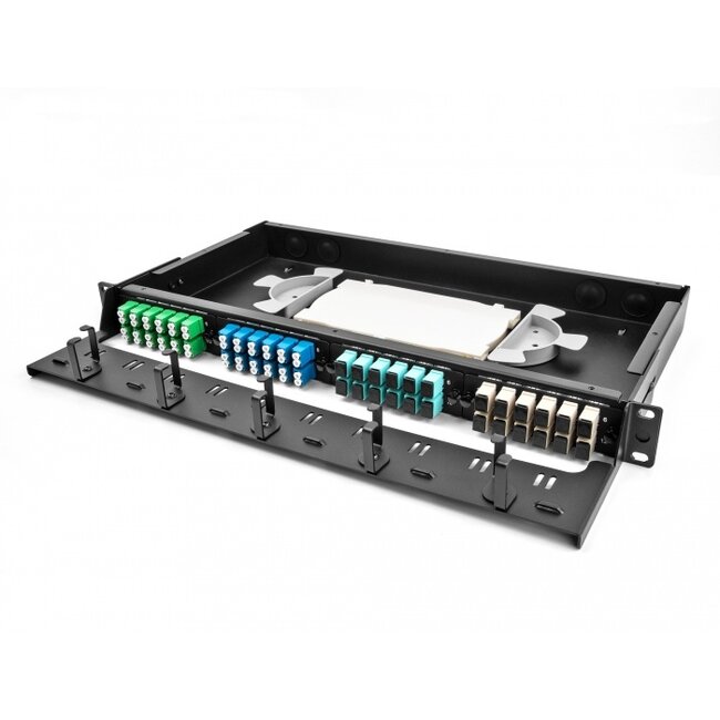 Delock 19″ Fiber Optic HD (High Density) Patch Panel 1U black