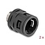 Delock Conduit Fitting with brass external thread M25 black 2 pieces