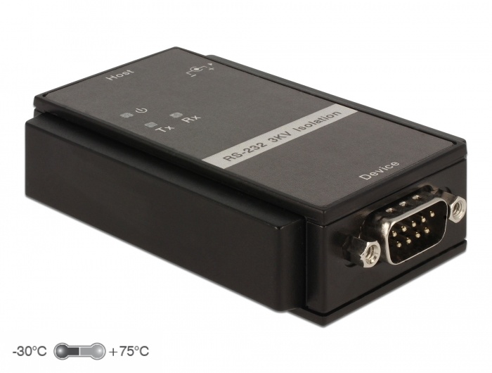 Delock Convertor Delock Converter RS-232 > RS-232 with 3 kV Isolation 600 W power surge ...