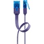 Goobay CAT 6A Flat Patch Cable U/UTP, violet 0.5 m
