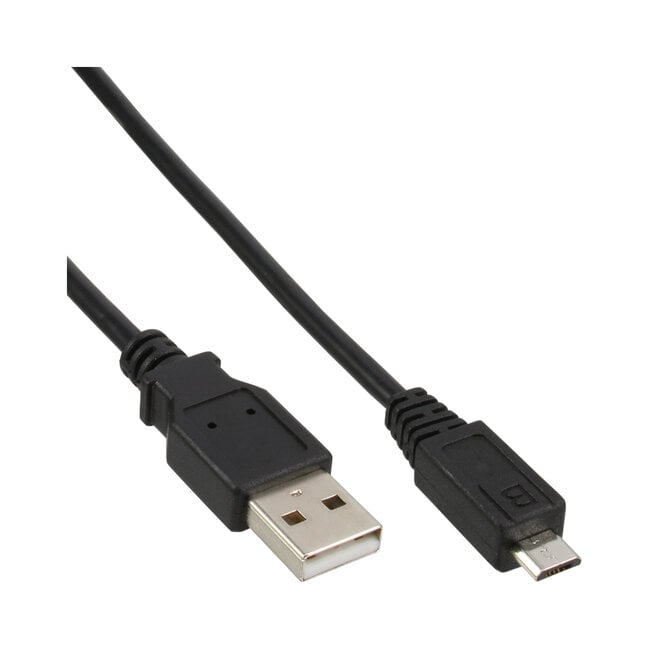 InLine® Micro-USB 2.0 kabel, USB A stekker naar Micro-B stekker, 1.5m