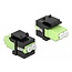 Delock Keystone Module LC Duplex female to LC Duplex female limegreen / black