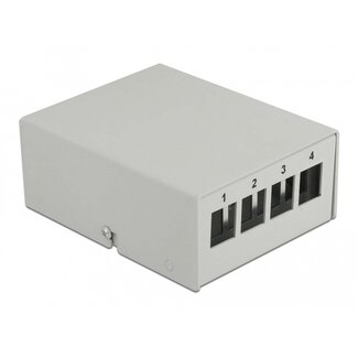 DeLOCK Delock Keystone Patch Panel 4 Port grey