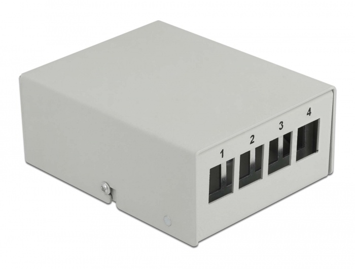 Delock Keystone Patch Panel 4 Port grey |