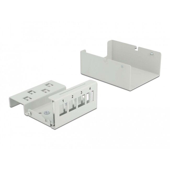 Delock Keystone Patch Panel 4 Port grey