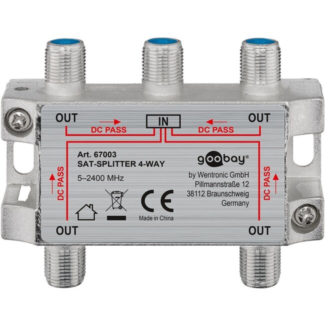 Goobay SAT Distributor, 4-Pack