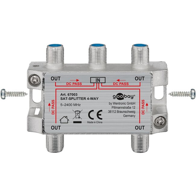 Goobay SAT Distributor, 4-Pack