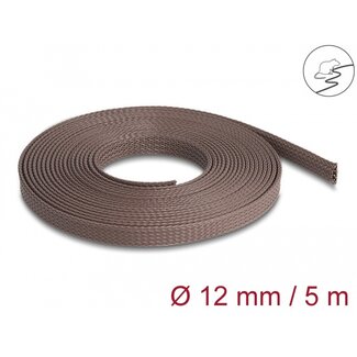 DeLOCK Delock Braided Sleeve rodent resistant stretchable 5 m x 12 mm brown
