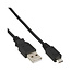 InLine® Micro-USB 2.0 kabel, USB A naar Micro-B, zwart, 1.8m