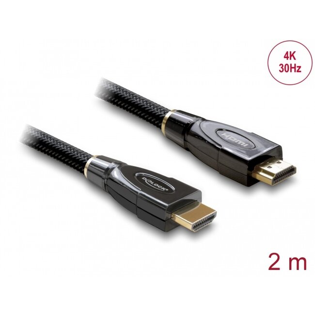 Delock High Speed HDMI with Ethernet Cable 4K 30 Hz 2 m