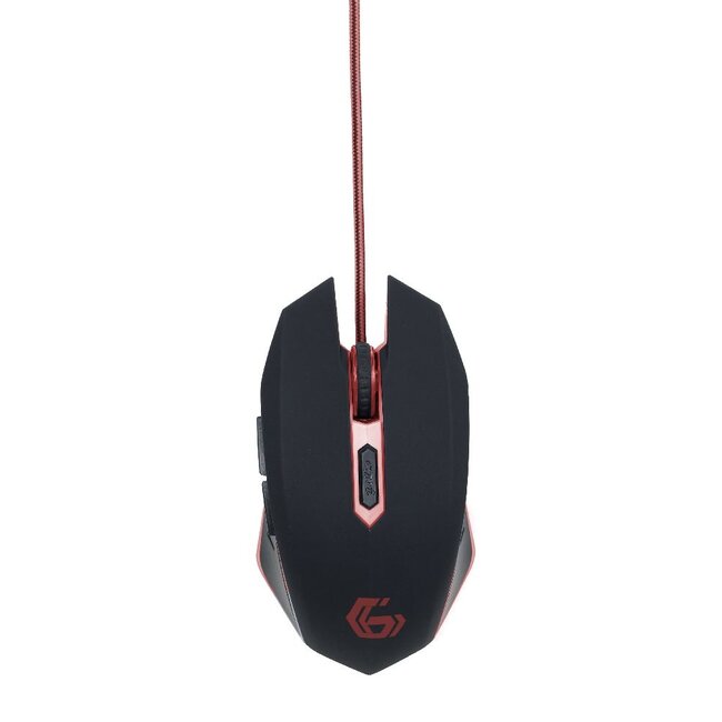 Gaming muis USB, zwart/rood