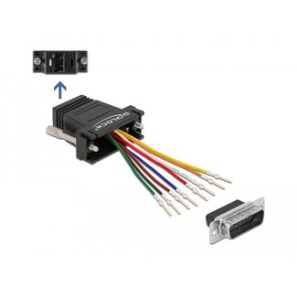 DeLOCK Delock D-Sub 15 pin male to RJ45 female Assembly Kit black