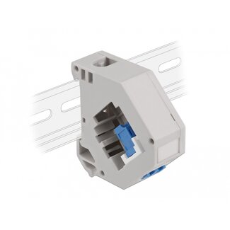 DeLOCK Delock DIN rail Adapter with Keystone LC Duplex female to LC Duplex female blue