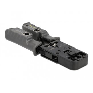 DeLOCK Delock Crimp tool with stripper and network tester for 8P (RJ45), 6P (RJ12/11), 6P DEC or 4P (RJ10) plugs