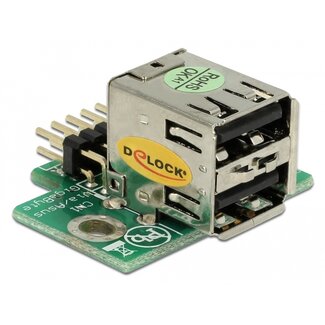 DeLOCK Delock USB Pinheader male to 2 x USB 2.0 female - up