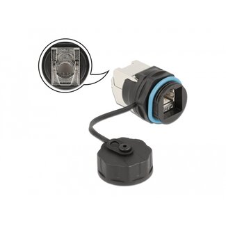 DeLOCK Delock Cable Connector RJ45 jack to Cat.6A LSA with protective cap waterproof