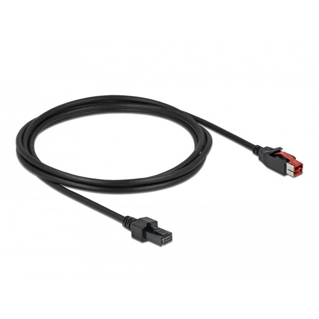 Delock PoweredUSB cable male 24 V to 2 x 4 pin male 2 m for POS printers and terminals