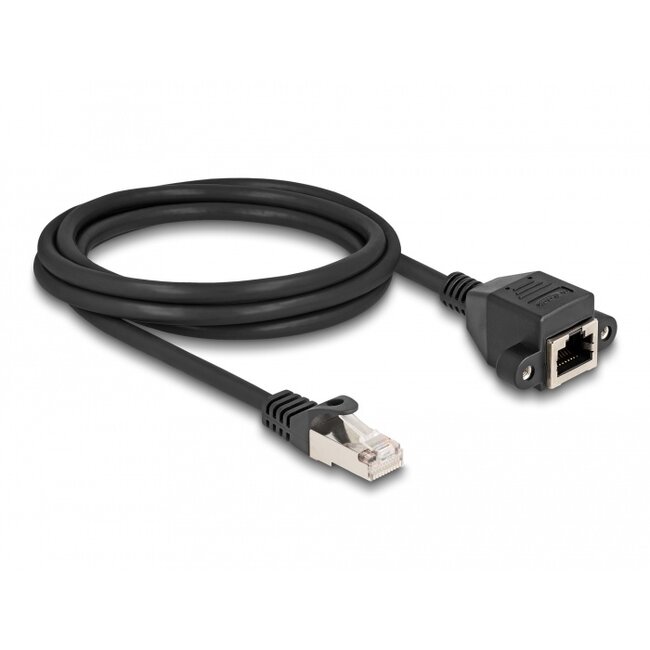 Delock RJ50 Extension Cable male to female S/FTP 2 m black