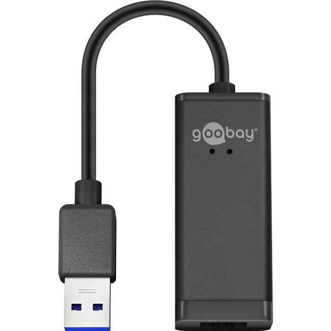 Goobay USB 3.0 Gigabit Ethernet Network Converter, Black