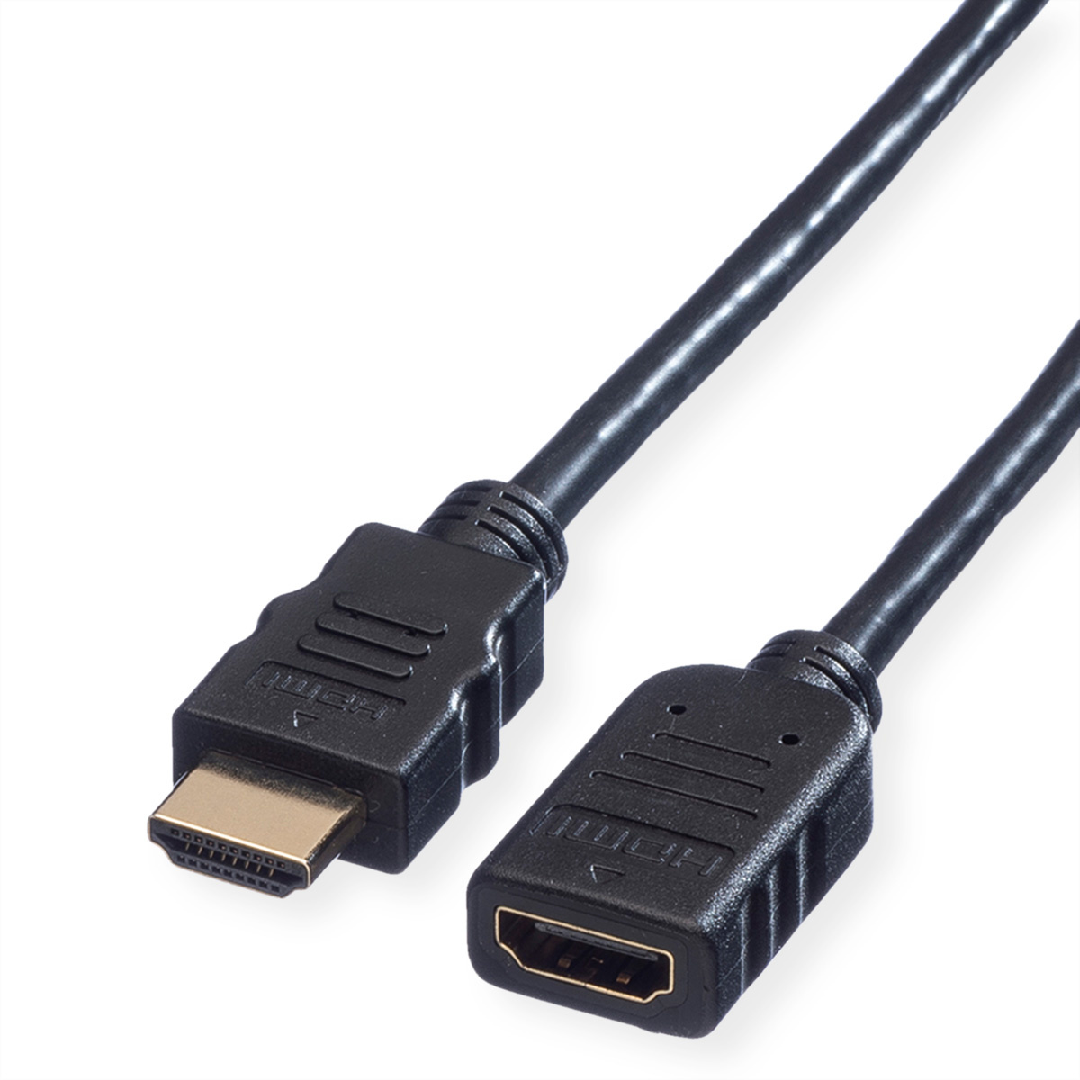 Roline Value HDMI High Speed Cable met Ethernet M-F 2,0m. Lengte snoer: 2 m, Aansluiting 1: HDMI Type A (Standaard), Aansluiting 1 type: Mannelijk, Aansluiting 2: HDMI Type A (Stan