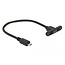 Delock Cable USB 2.0 Micro-B female panel-mount > USB 2.0 Micro-B male 25 cm