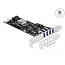 Delock PCI Express x4 Card > 4 x external USB 3.0 Quad Channel