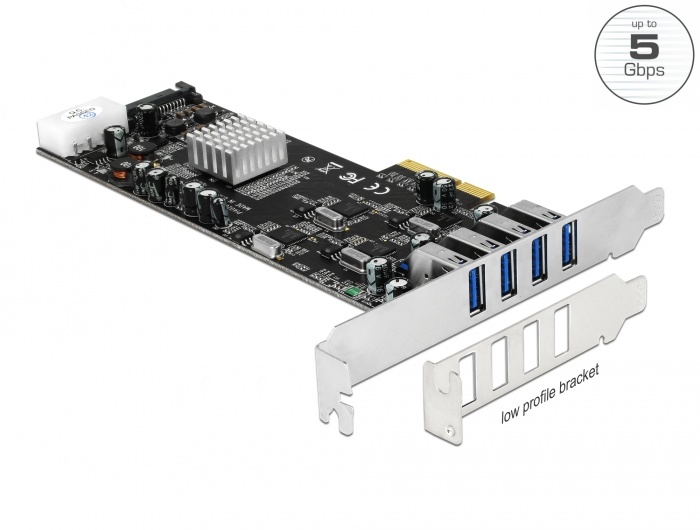 Delock PCI Express x4 Card>4 x external USB 3.0 Quad Channel |