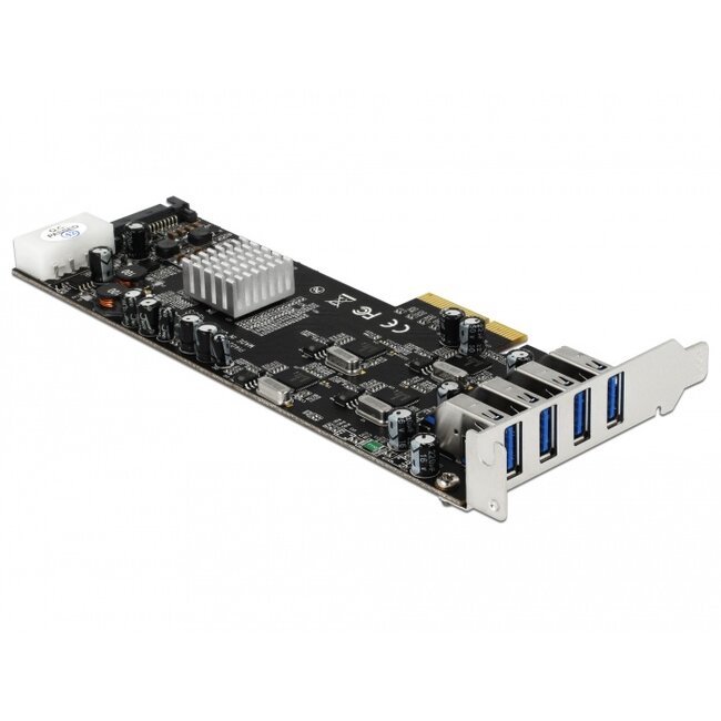 Delock PCI Express x4 Card > 4 x external USB 3.0 Quad Channel