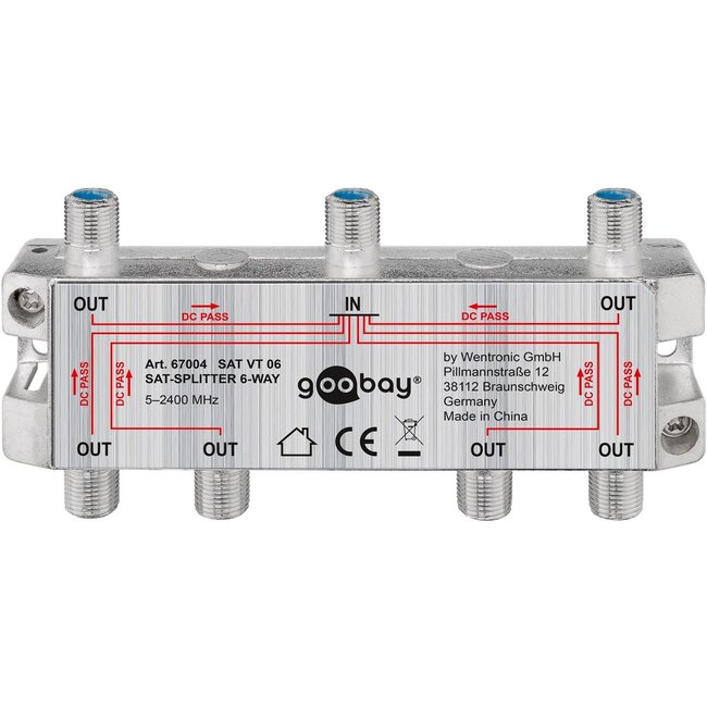 Goobay SAT Distributor, 6-Pack