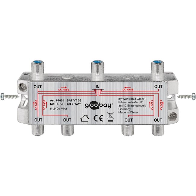 Goobay SAT Distributor, 6-Pack