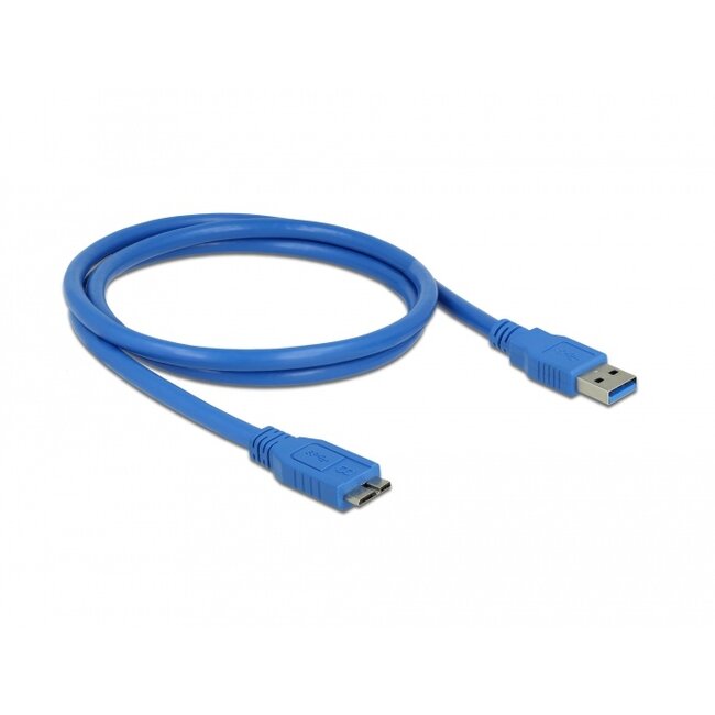 Delock Cable USB 3.0 type-A male > USB 3.0 type Micro-B male 1 m blue