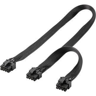 Goobay Goobay Power Supply Cable 8-Pin Male to Dual 6+2 Male for PCIe