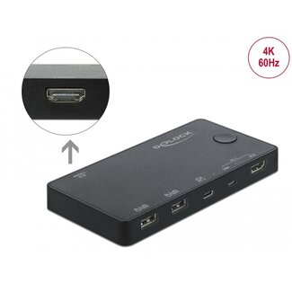 DeLOCK Delock HDMI / USB-C™ KVM Switch 4K 60 Hz with USB 2.0