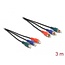 Delock RCA RGB Extension Cable 3 x male to 3 x female 3 m