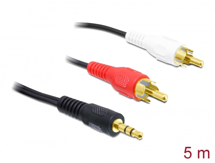 Delock - Kabel Audio Klinke 3,5 mm Stecker - 2 x Cinch Steck