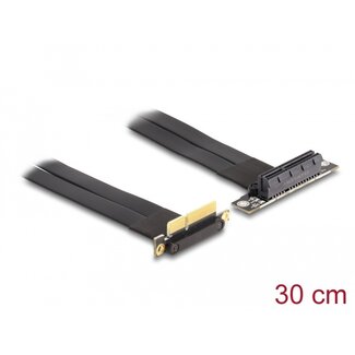 DeLOCK Delock Riser Card PCI Express x4 male 90° angled to x4 slot 90° angled with cable 30 cm