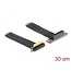 Delock Riser Card PCI Express x4 male 90° angled to x4 slot 90° angled with cable 30 cm