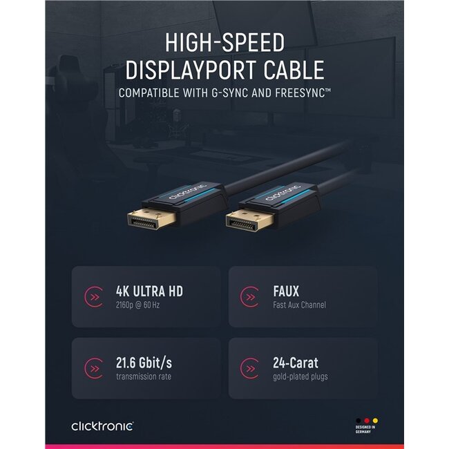 Clicktronic DisplayPort™ Cable 5 m