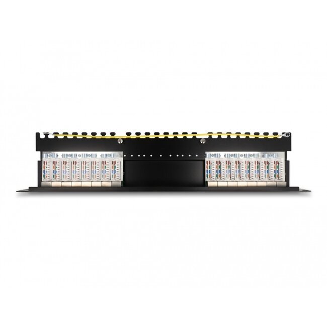 Delock 19″ Patch Panel 16 port Cat.6A 1U black