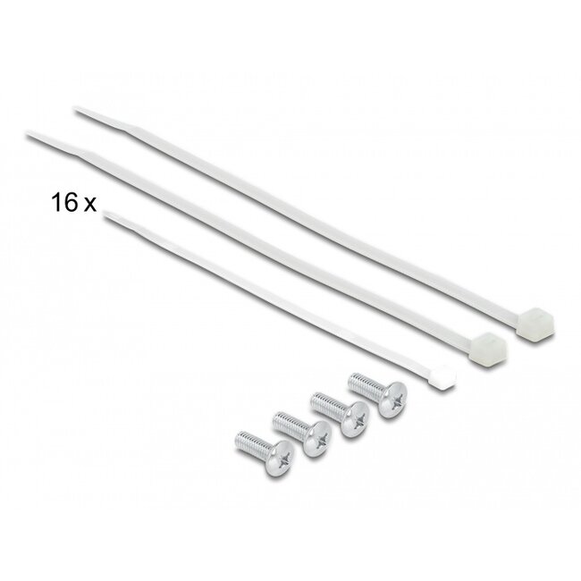 Delock 19″ Patch Panel 16 port Cat.6A 1U black