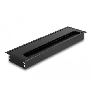 DeLOCK Delock Cable grommet for table mounting with brush 280 x 80 x 28 mm black