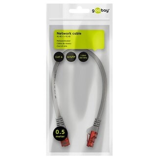 Goobay Goobay CAT 6 Patch Cable, U/UTP, grey 0.5 m