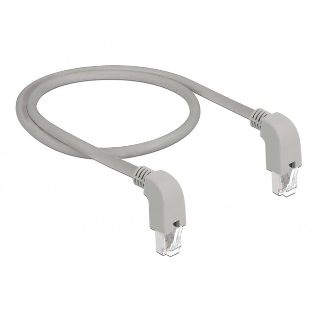 Delock Network cable RJ45 Cat.5e SF/UTP downwards / downwards angled 2 m