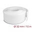 Delock Braided Sleeving with Hook-and-Loop Fastener 10 m x 32 mm white
