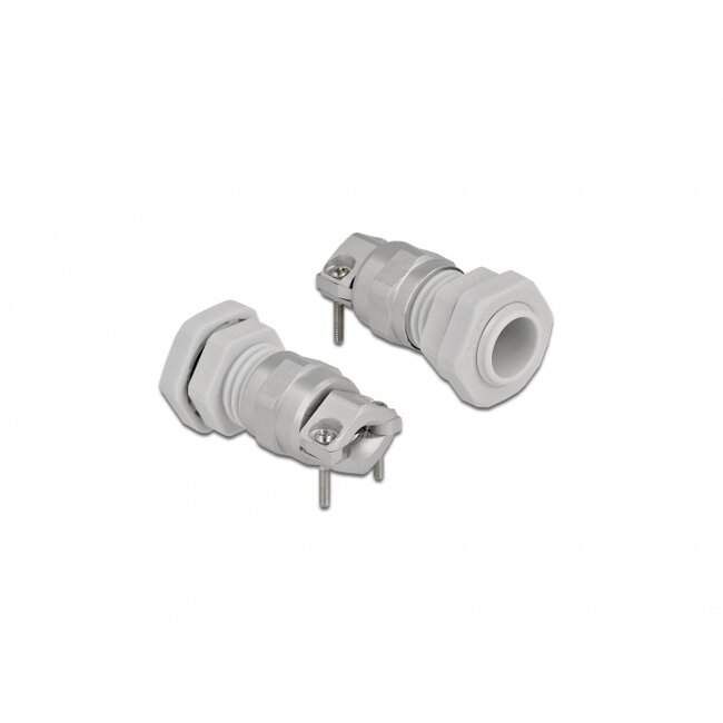 Delock Cable Gland PG9 with strain relief and bending protection grey