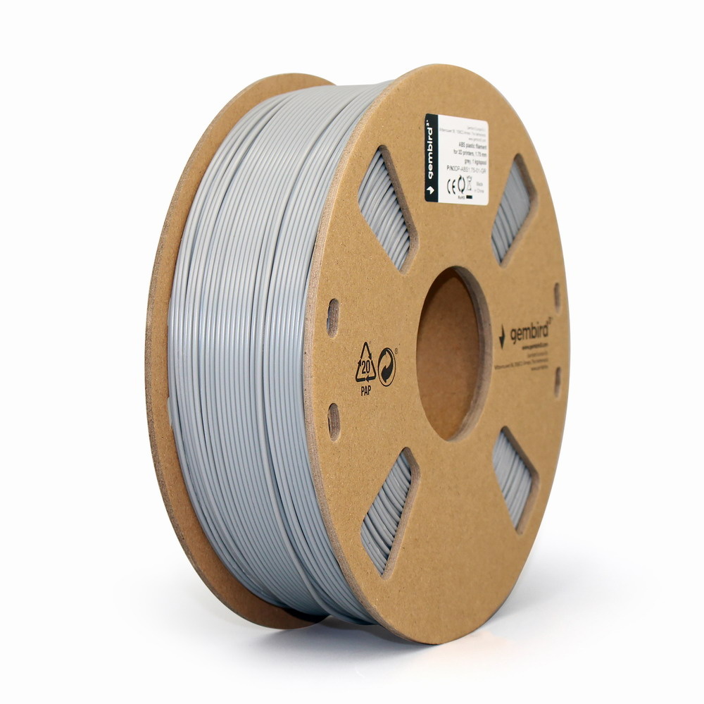 Gembird3 3DP-ABS1.75-01-GR - Filament ABS, 1.75 mm, grijs