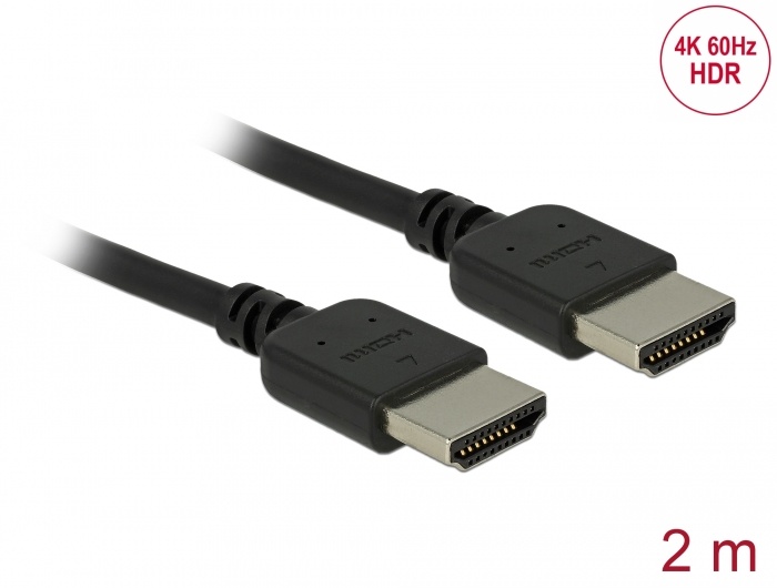 DeLOCK 85217 HDMI kabel 2 m HDMI Type A (Standaard) Zwart