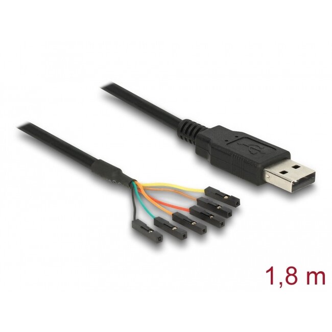Delock USB 2.0 to Serial LVTTL Converter with 6 pin header female separately 1.8 m (3.3 V)